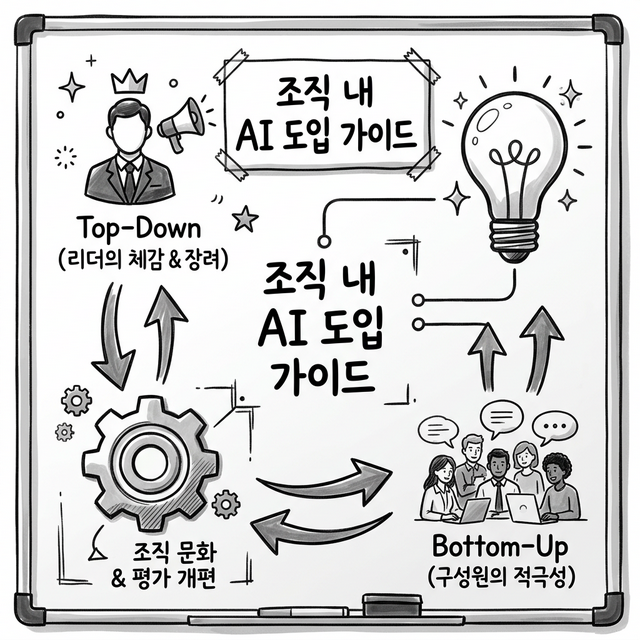 조직 내 AI 도입 가이드 인포그래픽