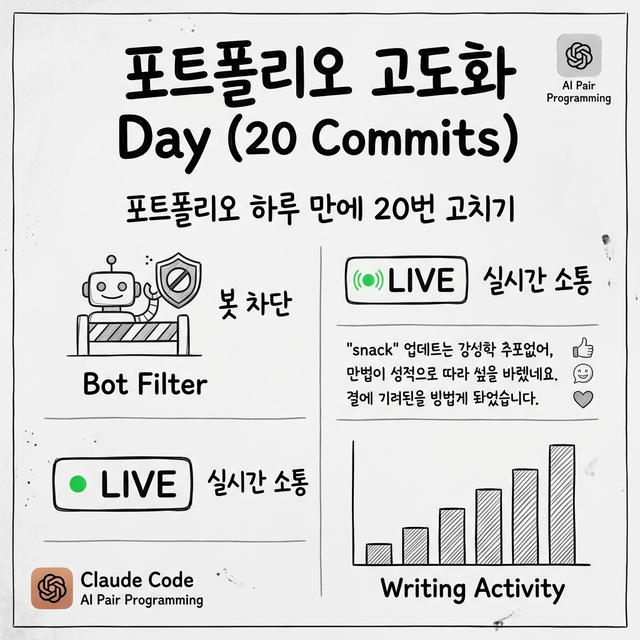 포트폴리오 고도화 Day 요약 인포그래픽