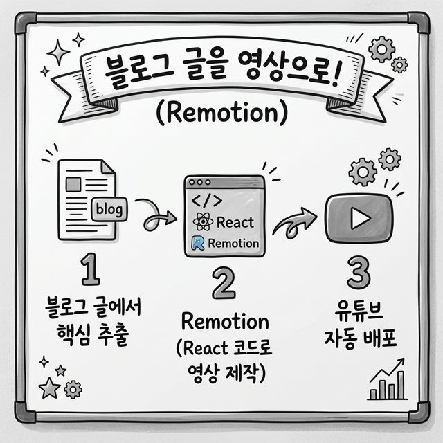 블로그 글을 영상으로 — Remotion으로 유튜브 자동화 파이프라인 만들기 썸네일